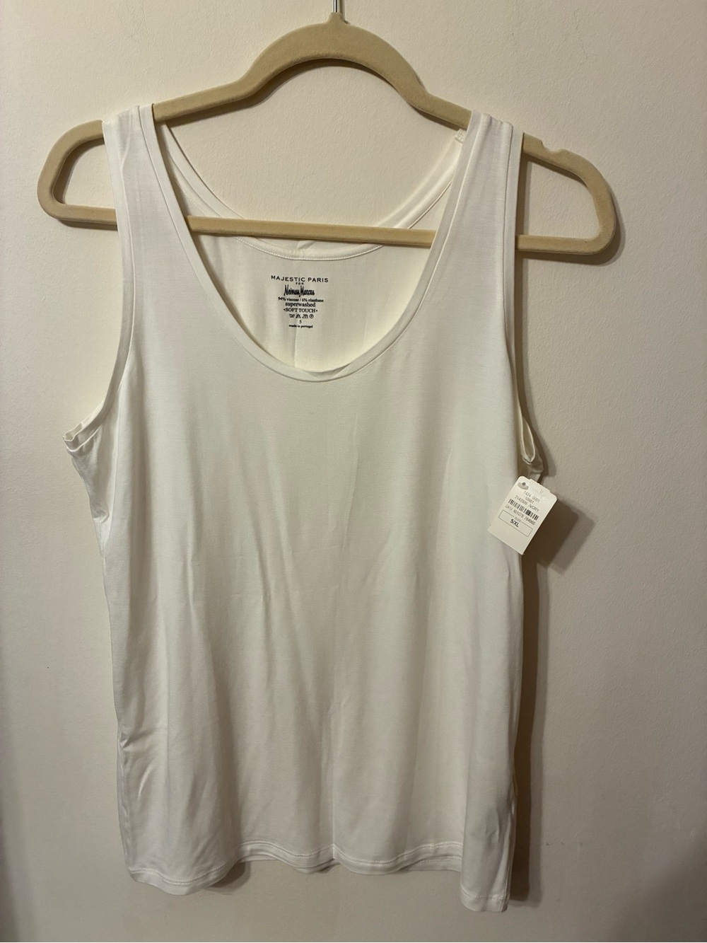 NWT Majestic Filatures for Neiman Marcus size XL ivory tank